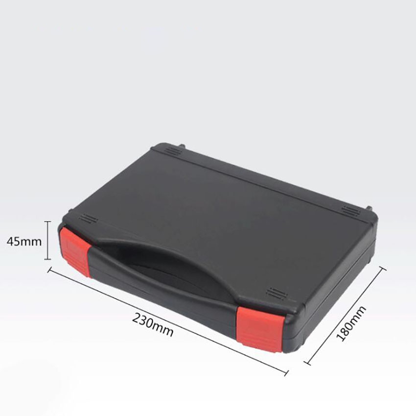 230x180x45mm 플라스틱 하드 케이스 블랙 서류 가방 도구 상자 운반 케이스 휴대용 도구 케이스, 보호 도구, 테스트 장비